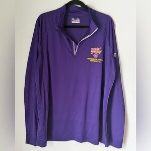 Under Armour MSU Mankato Quarter Zip XL Purple Mavericks HeatGear Pullover
